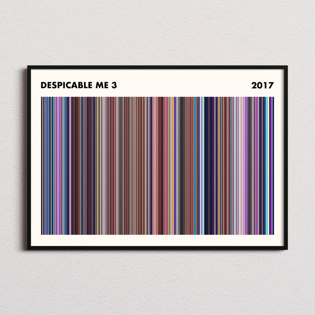 Despicable Me 3 Movie Barcode Poster - Simplified