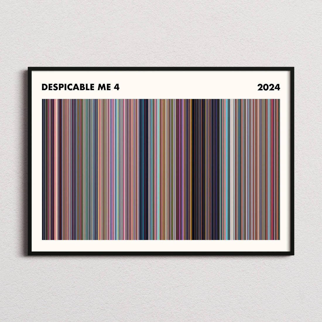 Despicable Me 4 Movie Barcode Poster - Simplified