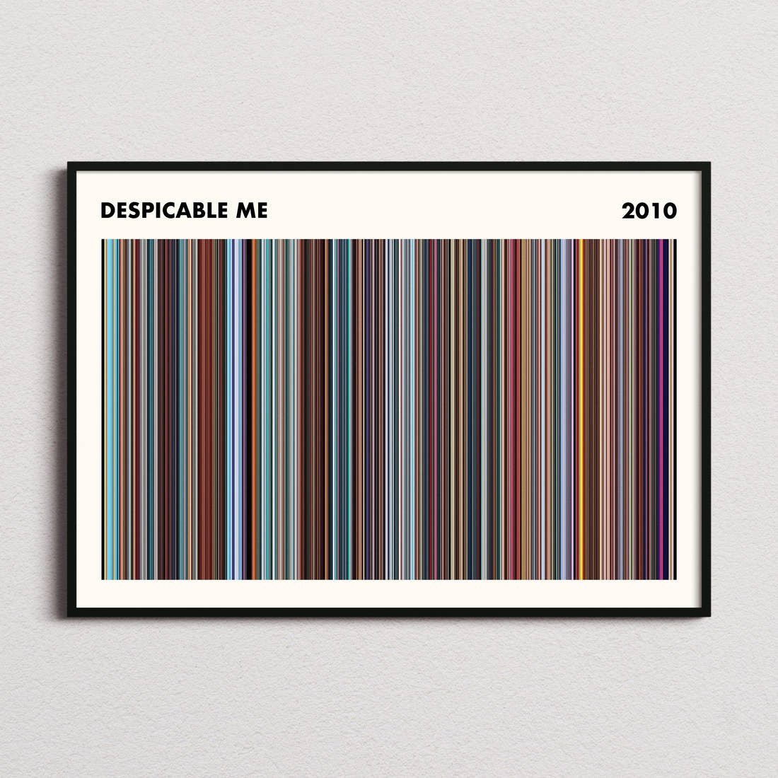 Despicable Me Movie Barcode Poster - Simplified