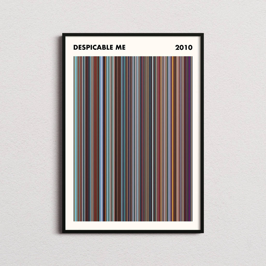 Despicable Me Movie Barcode Poster - Simplified