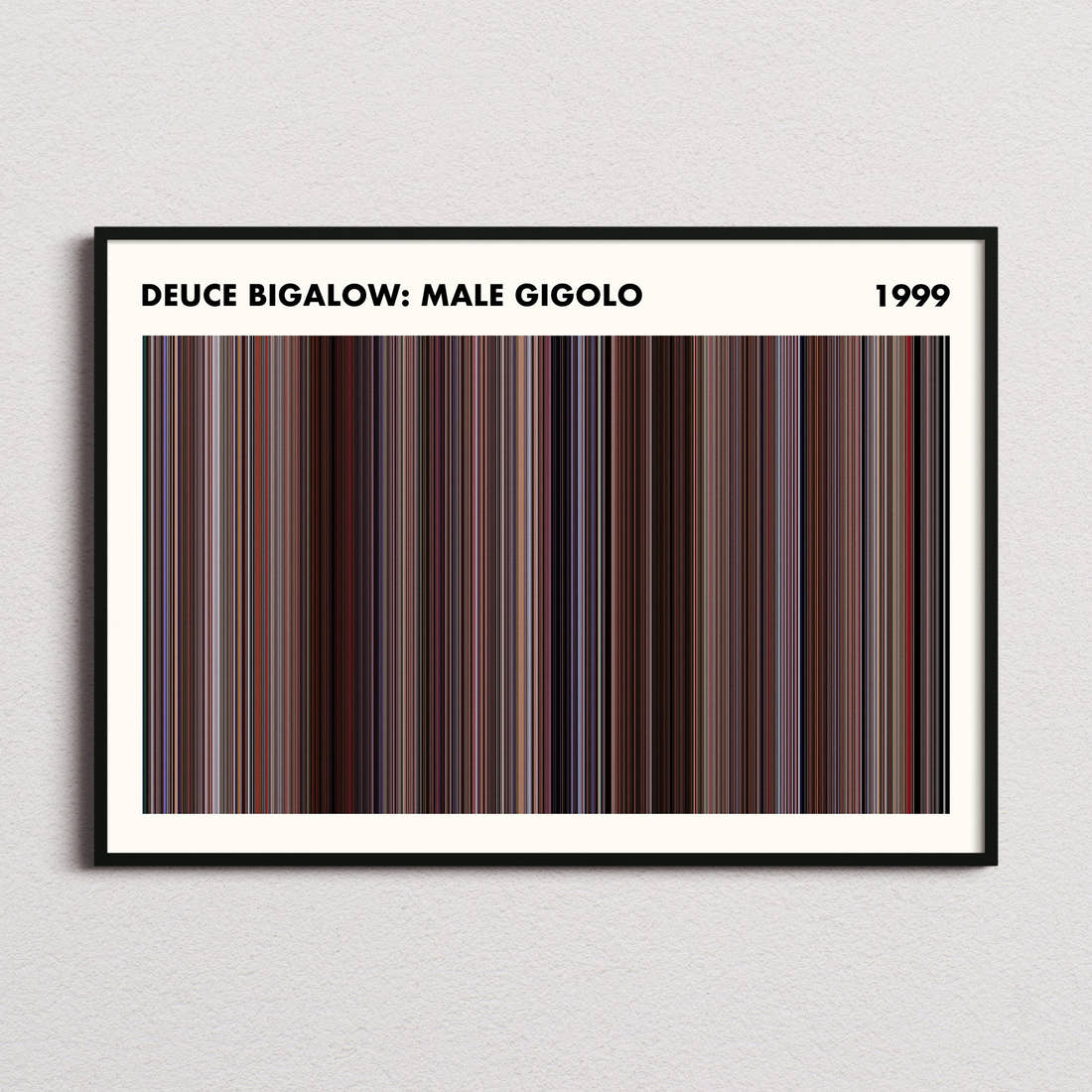 Deuce Bigalow: Male Gigolo Movie Barcode Poster - Simplified