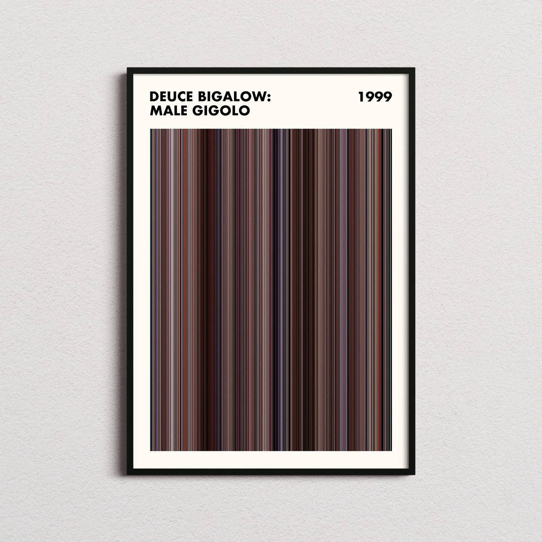 Deuce Bigalow: Male Gigolo Movie Barcode Poster - Simplified
