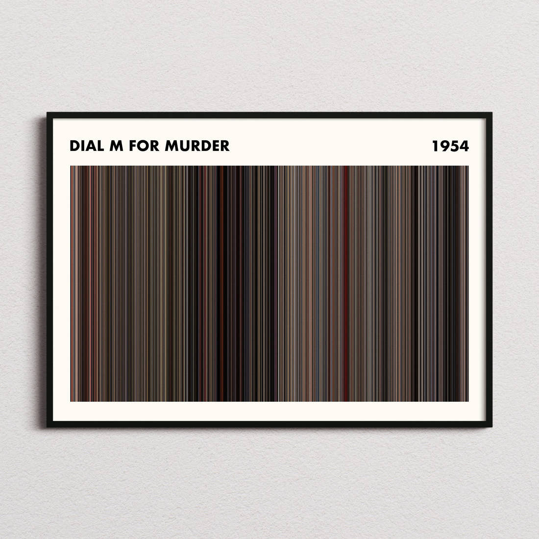 Dial M for Murder Movie Barcode Poster - Simplified