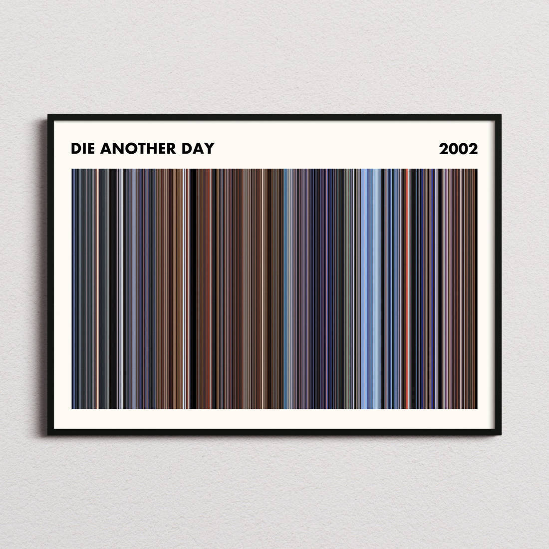 Die Another Day Movie Barcode Poster - Simplified