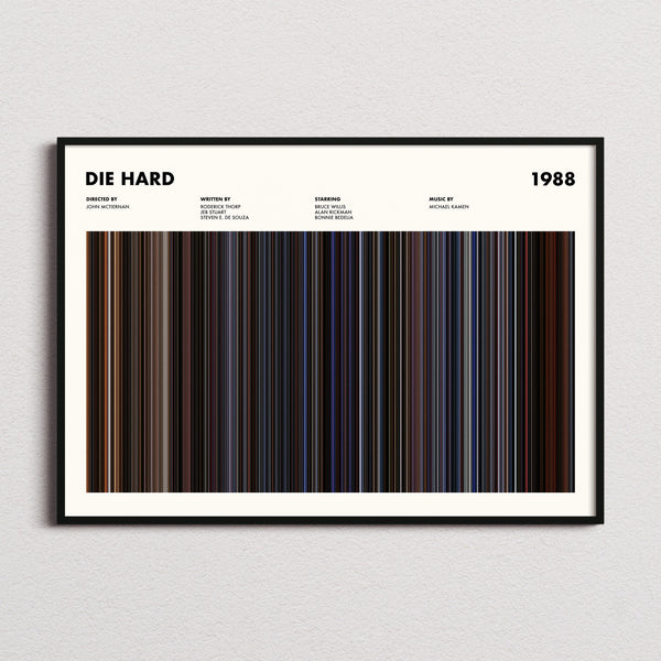 Die Hard Movie Barcode Poster
