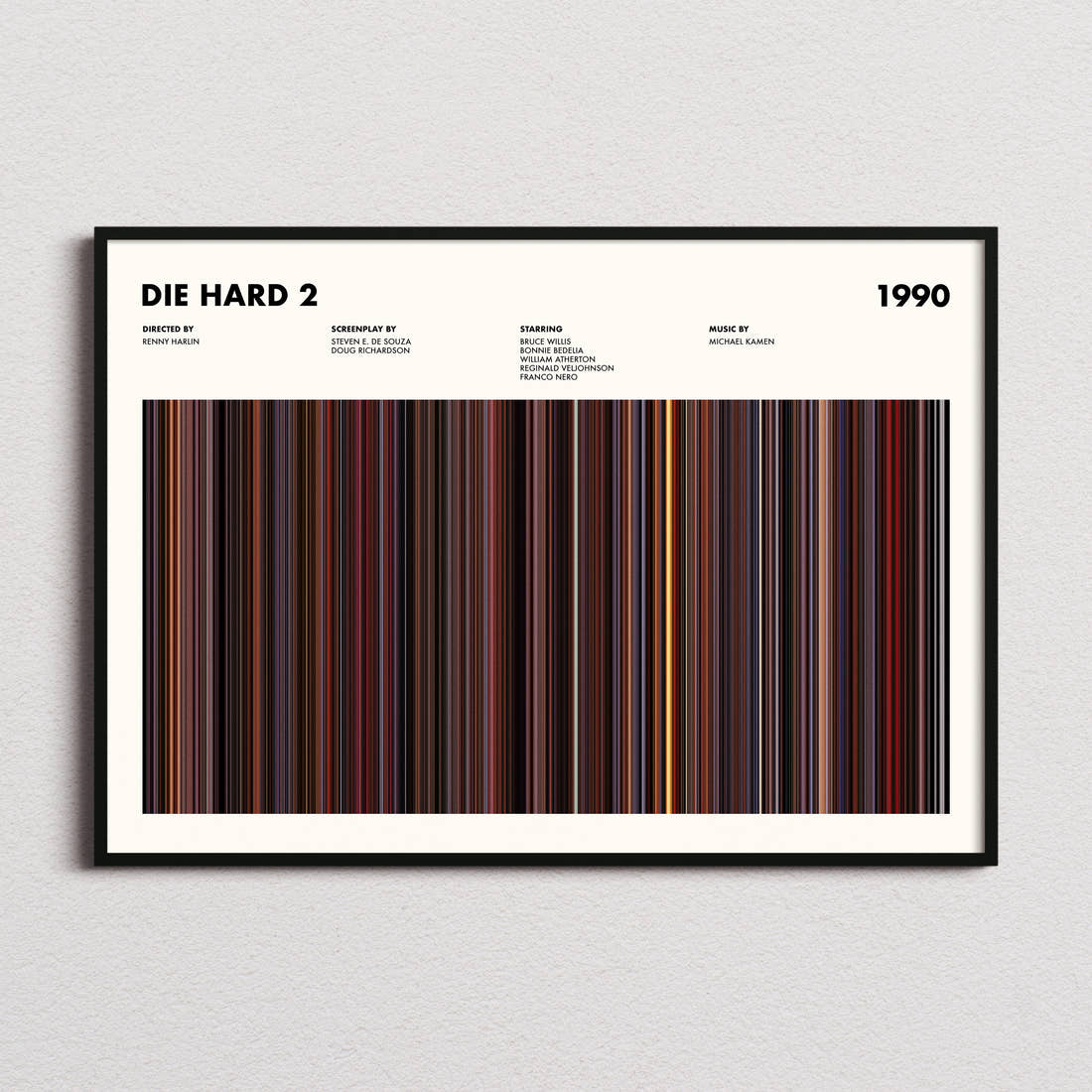 Die Hard 2 Movie Barcode Poster