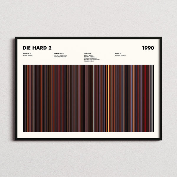 Die Hard 2 Movie Barcode Poster