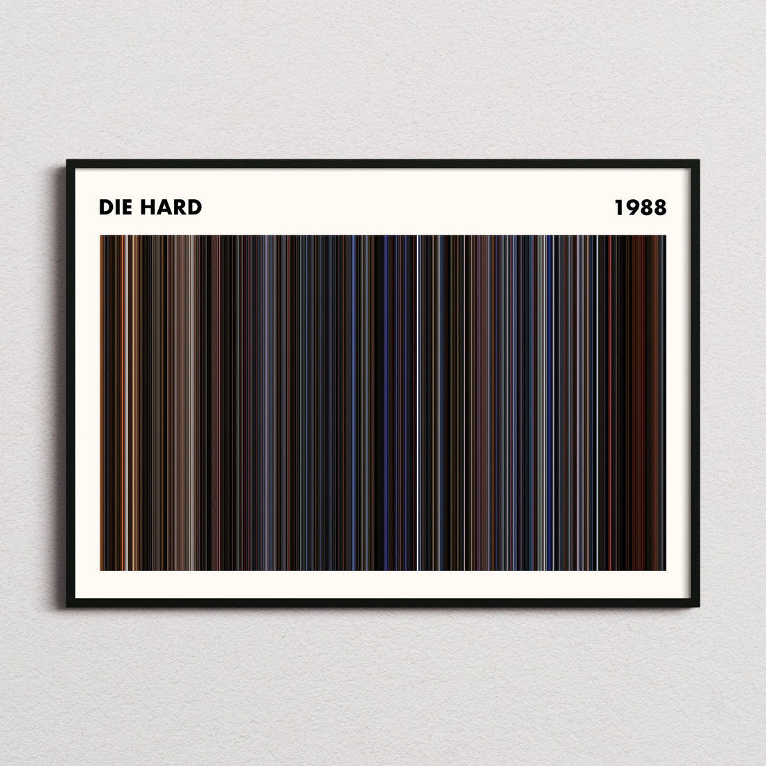Die Hard Movie Barcode Poster - Simplified