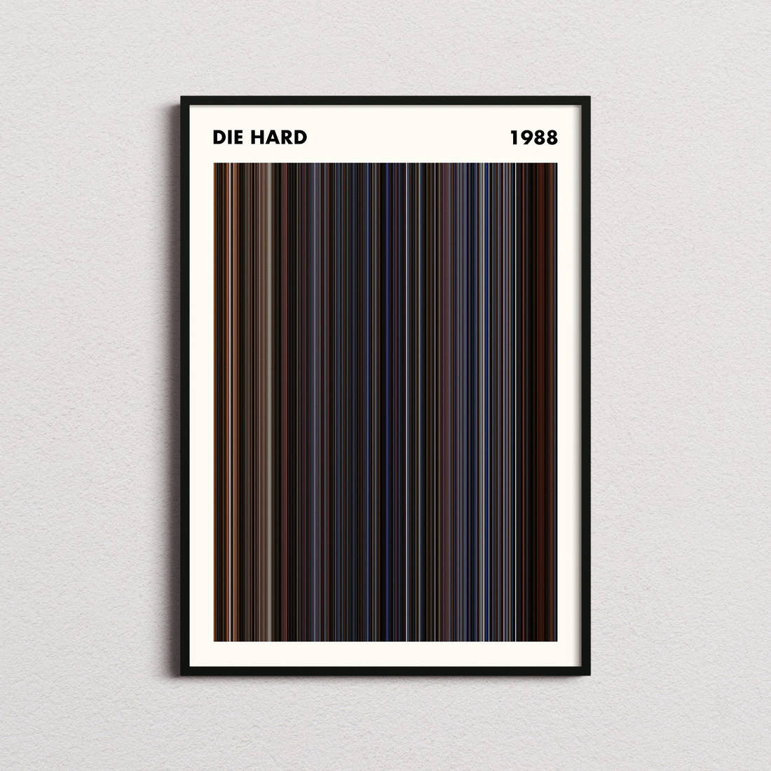 Die Hard Movie Barcode Poster - Simplified