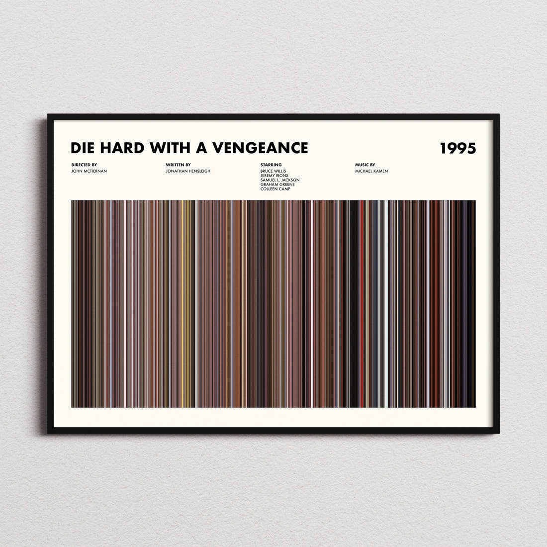 Die Hard with a Vengeance Movie Barcode Poster