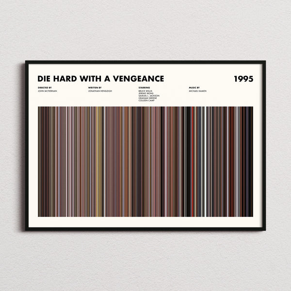 Die Hard with a Vengeance Movie Barcode Poster
