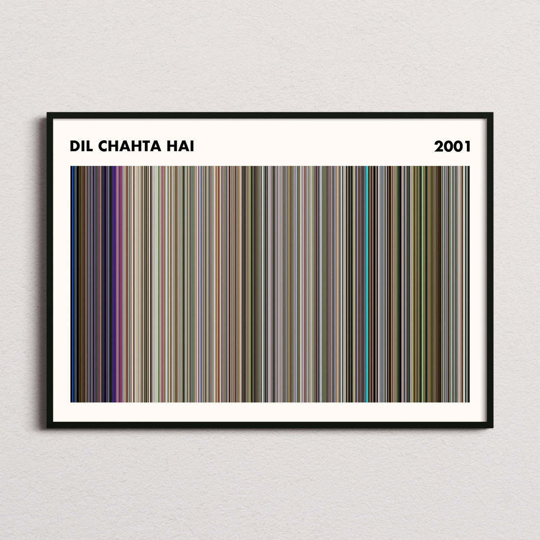 Dil Chahta Hai Movie Barcode Poster - Simplified