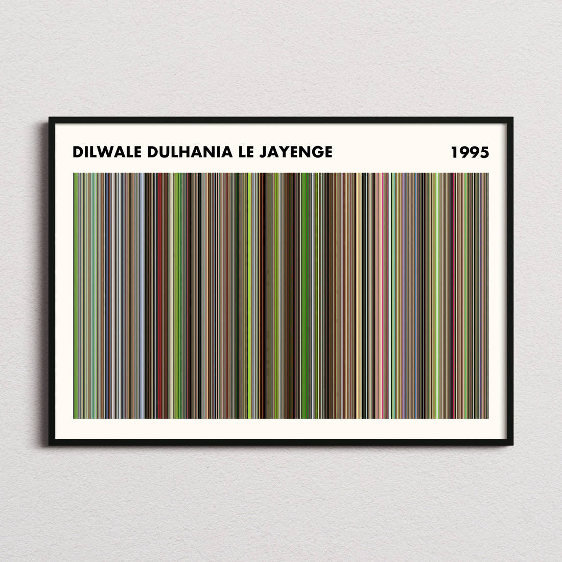 Dilwale Dulhania Le Jayenge Movie Barcode Poster - Simplified