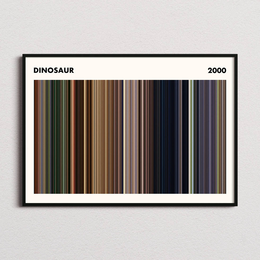 Dinosaur Movie Barcode Poster - Simplified