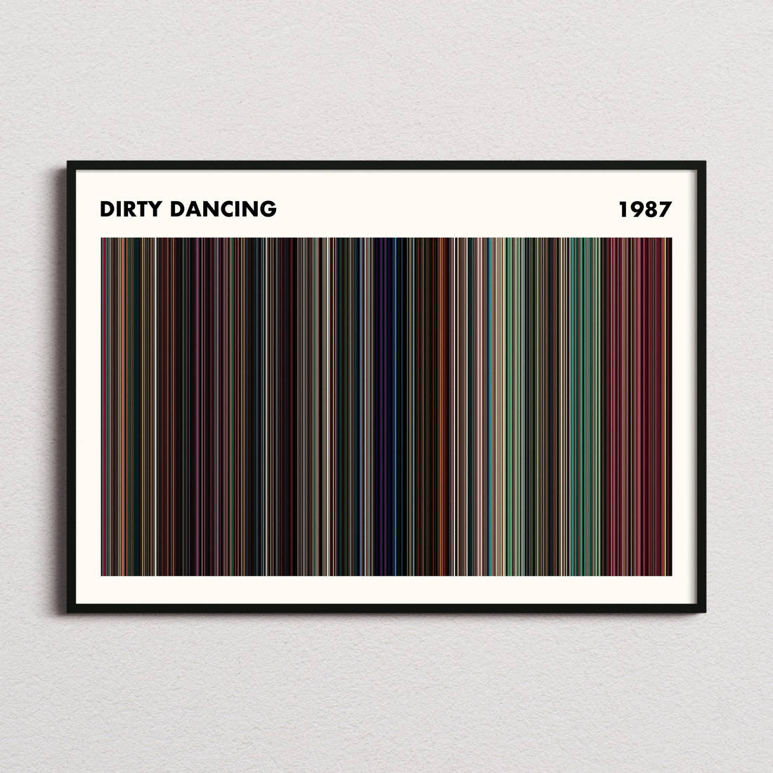 Dirty Dancing Movie Barcode Poster - Simplified
