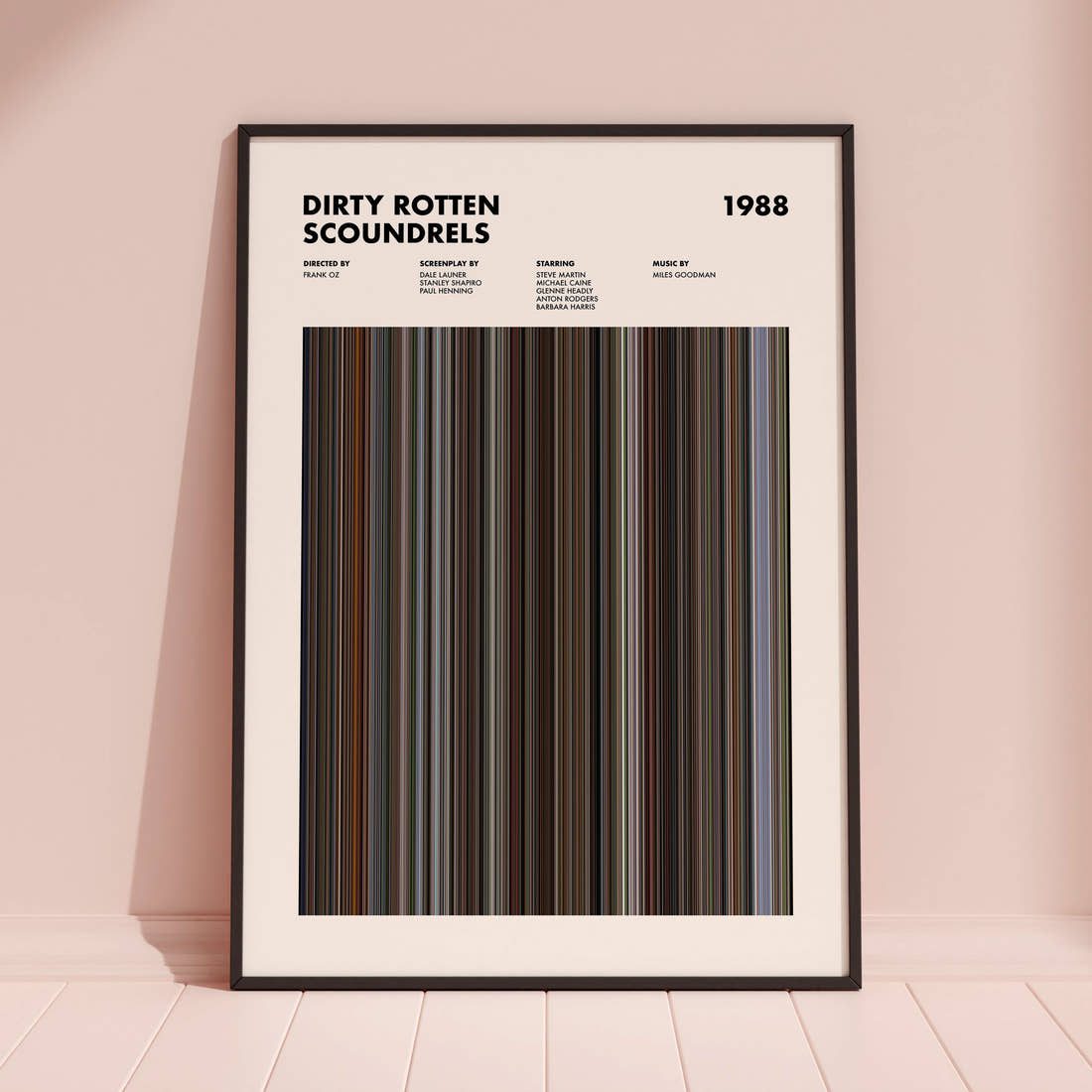 Dirty Rotten Scoundrels Movie Barcode Poster
