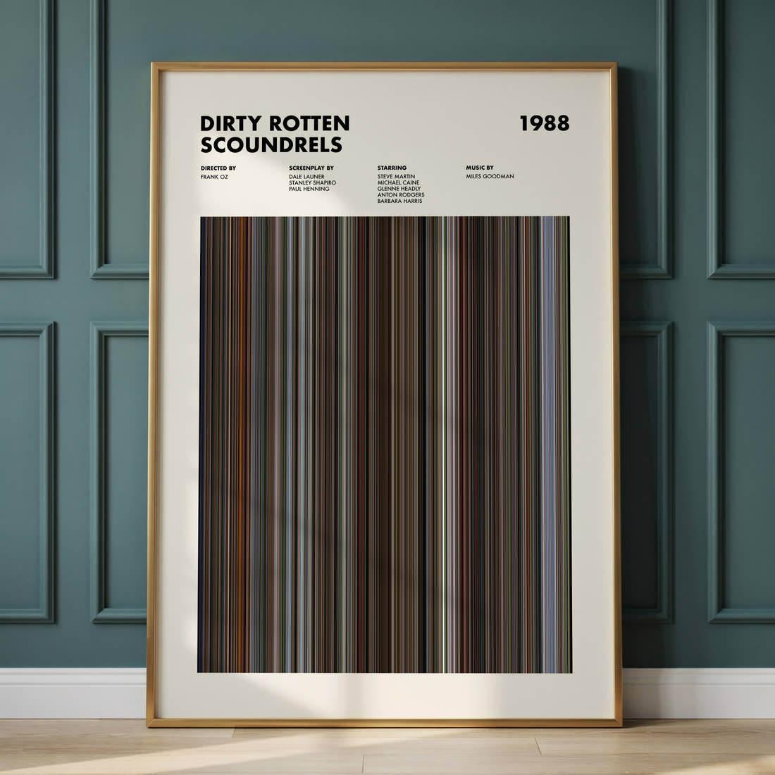 Dirty Rotten Scoundrels Movie Barcode Poster