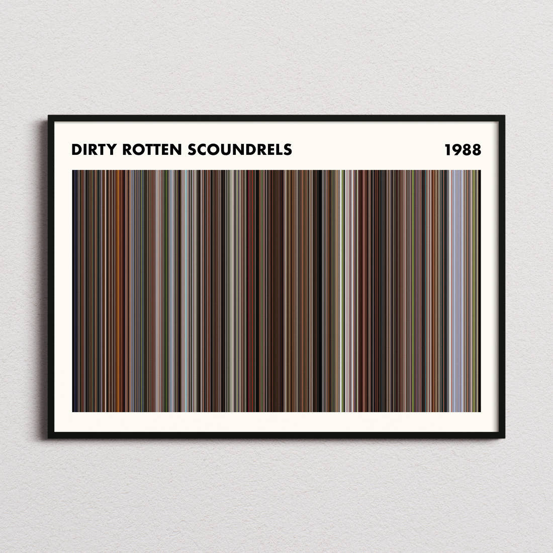 Dirty Rotten Scoundrels Movie Barcode Poster - Simplified