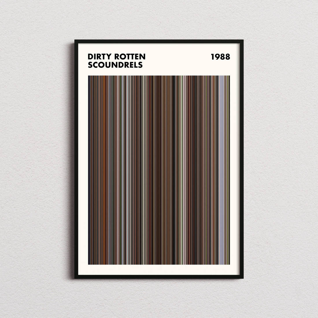 Dirty Rotten Scoundrels Movie Barcode Poster - Simplified