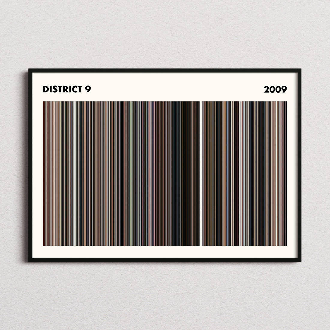 District 9 Movie Barcode Poster - Simplified