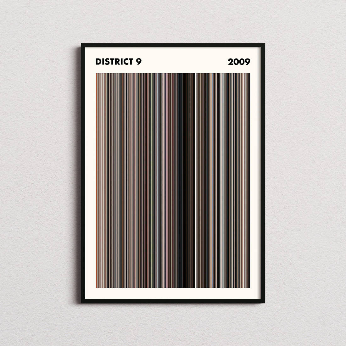 District 9 Movie Barcode Poster - Simplified
