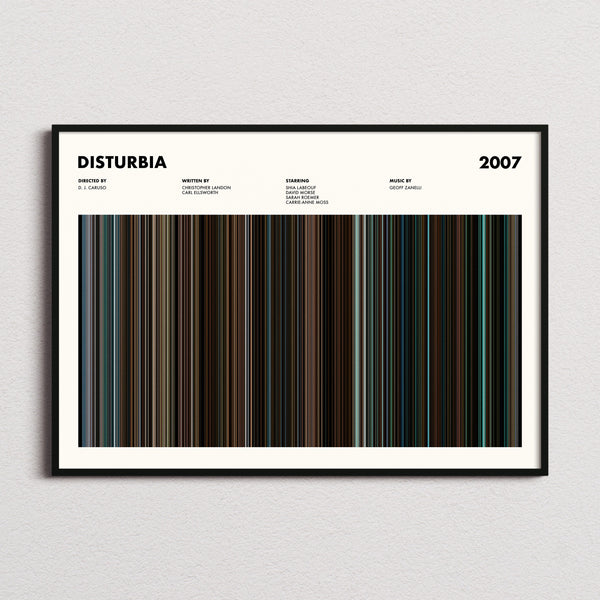 Disturbia Movie Barcode Poster