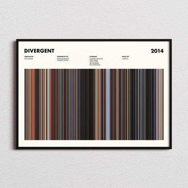 Divergent Movie Barcode Poster