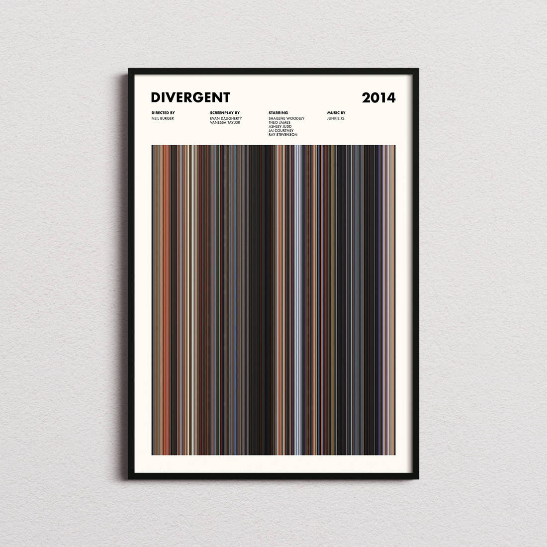 Divergent Movie Barcode Poster