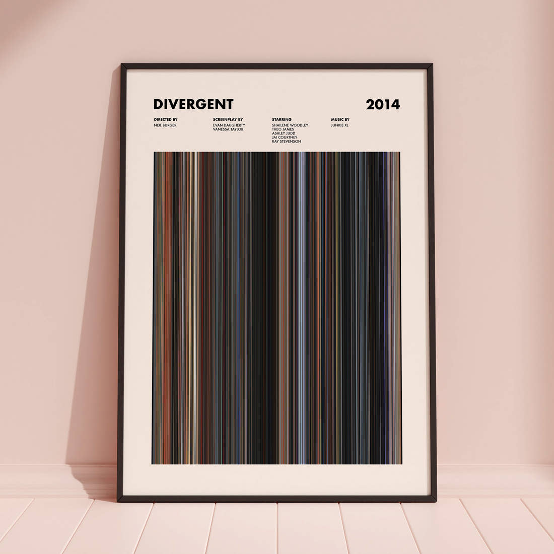 Divergent Movie Barcode Poster