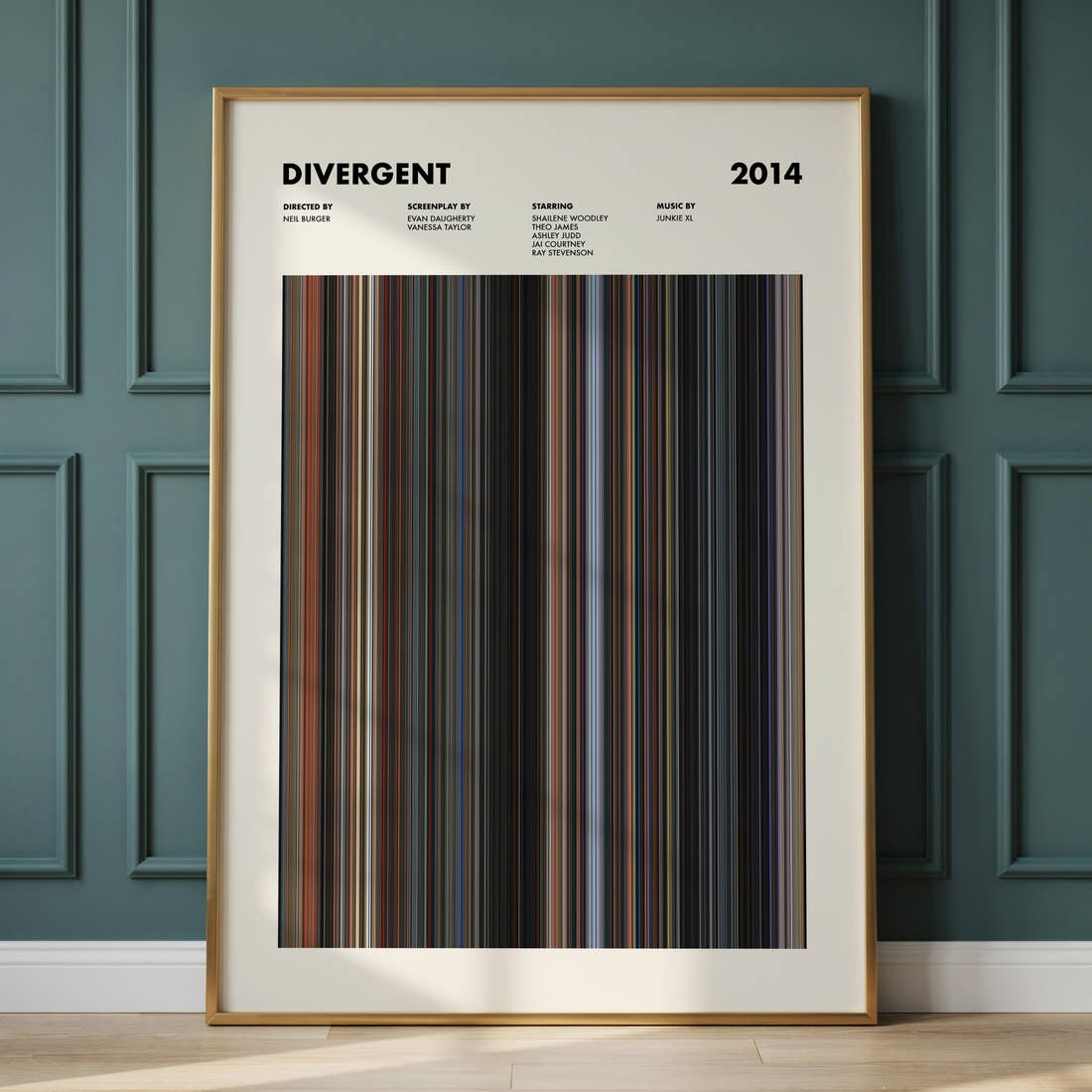 Divergent Movie Barcode Poster