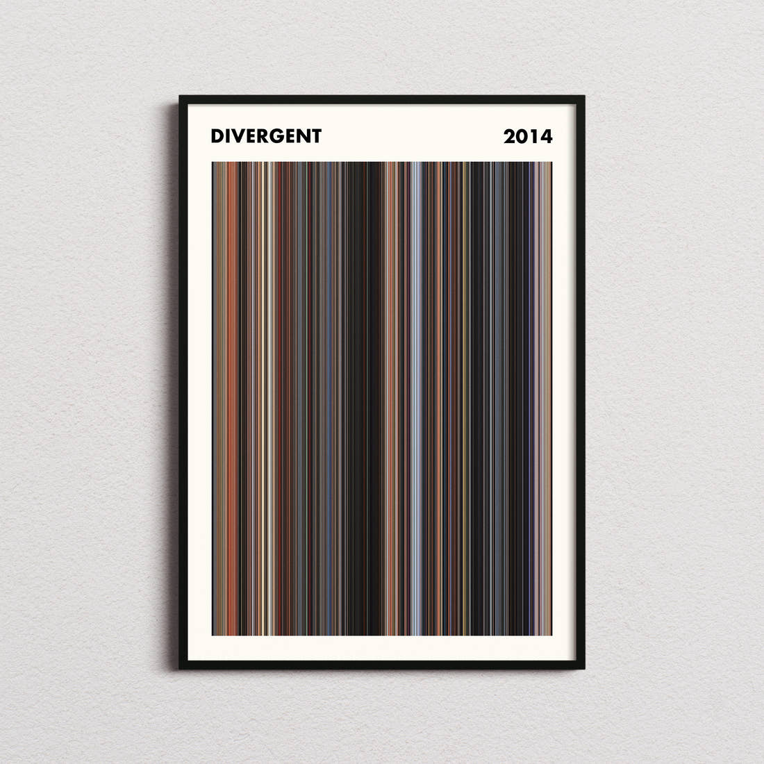 Divergent Movie Barcode Poster - Simplified