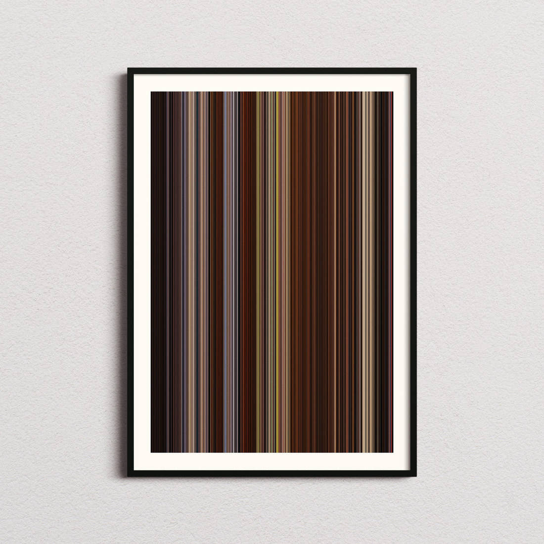 Django Unchained Movie Barcode Poster - Barcode Only