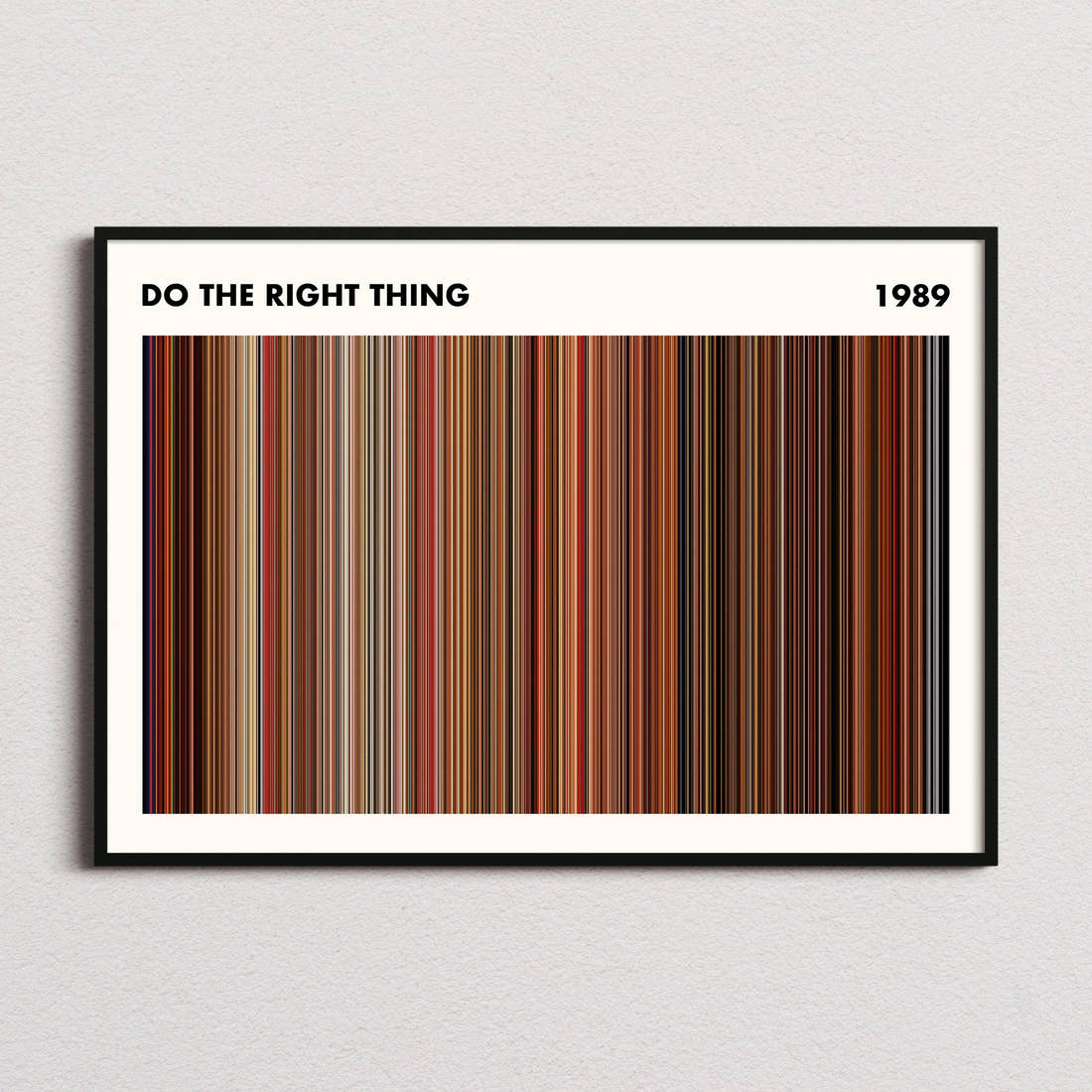 Do The Right Thing Movie Barcode Poster - Simplified