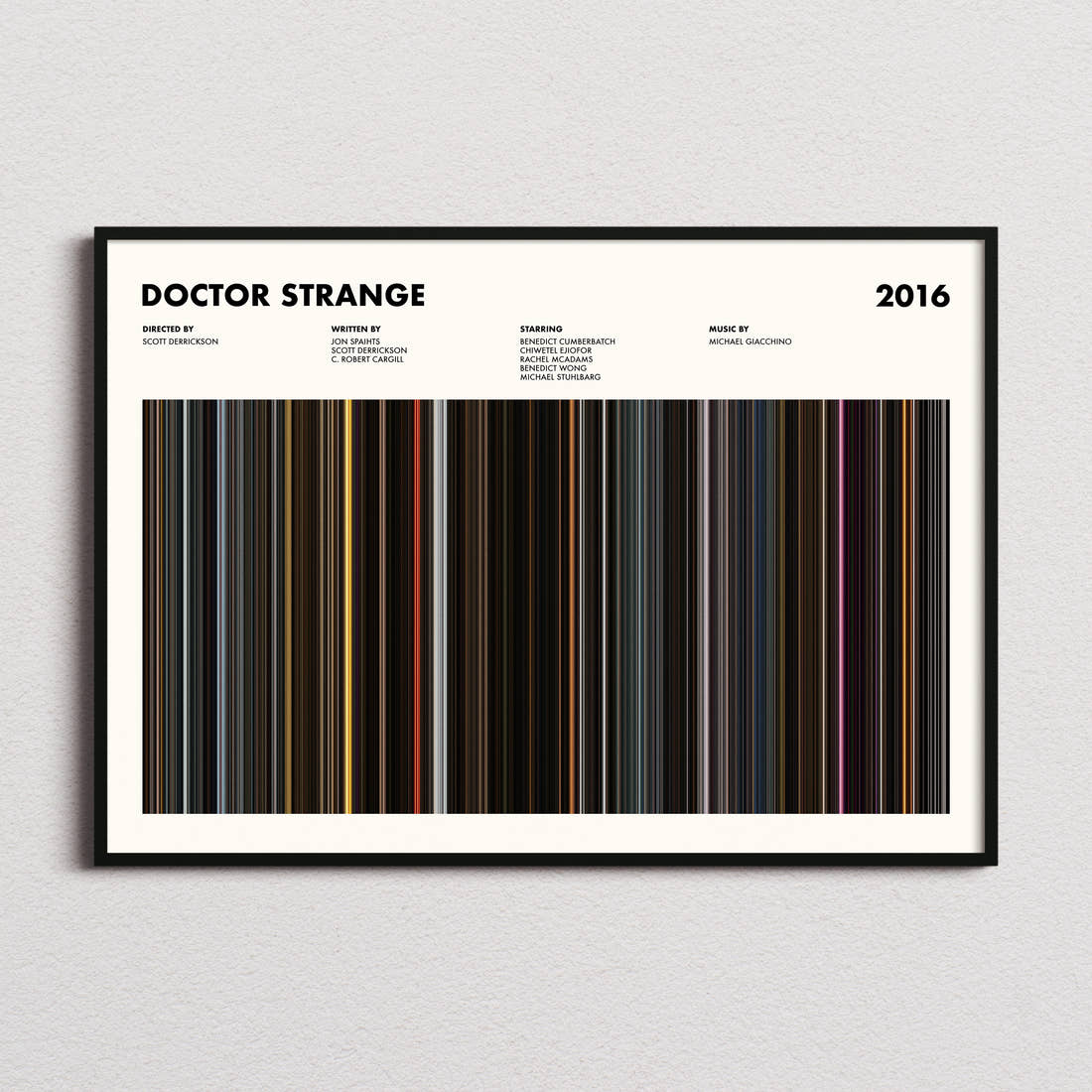 Doctor Strange Movie Barcode Poster