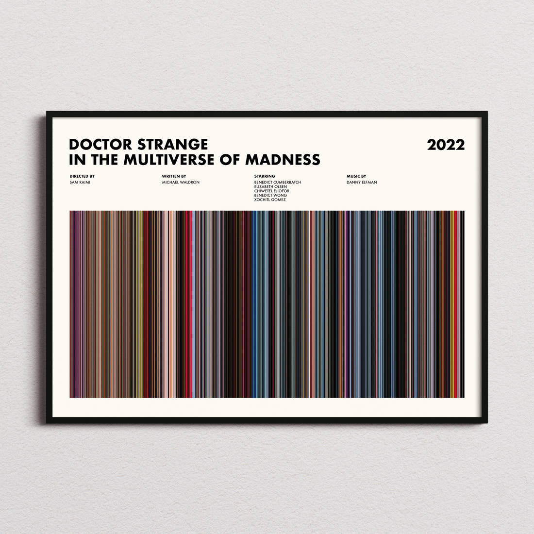Doctor Strange in the Multiverse of Madness Movie Barcode Poster
