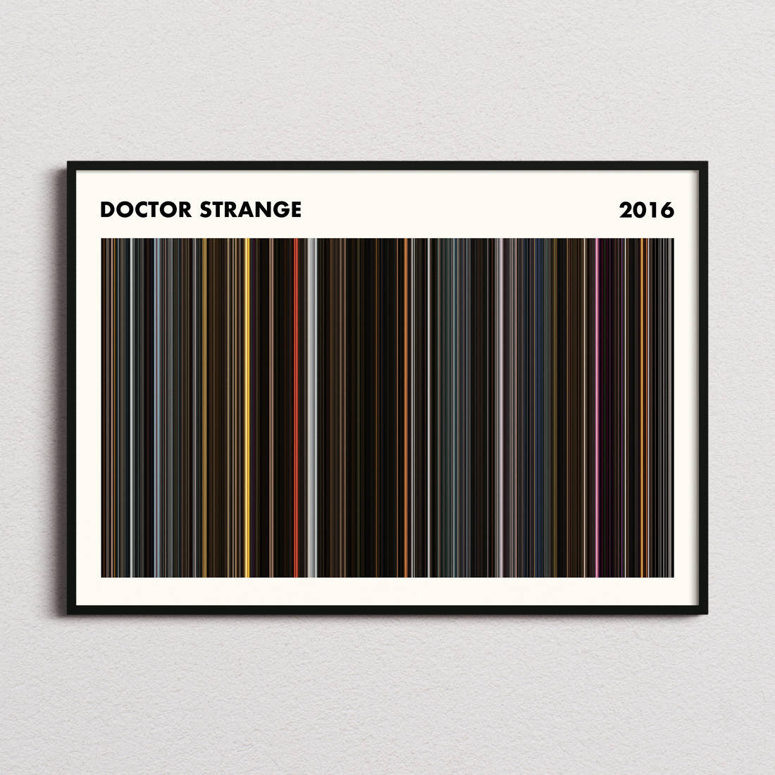 Doctor Strange Movie Barcode Poster - Simplified