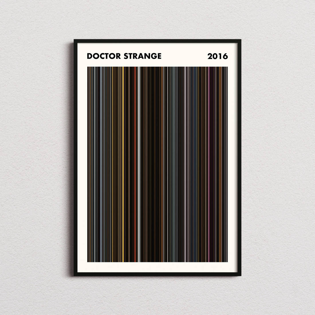 Doctor Strange Movie Barcode Poster - Simplified