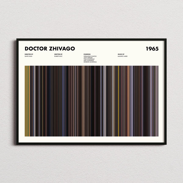 Doctor Zhivago Movie Barcode Poster