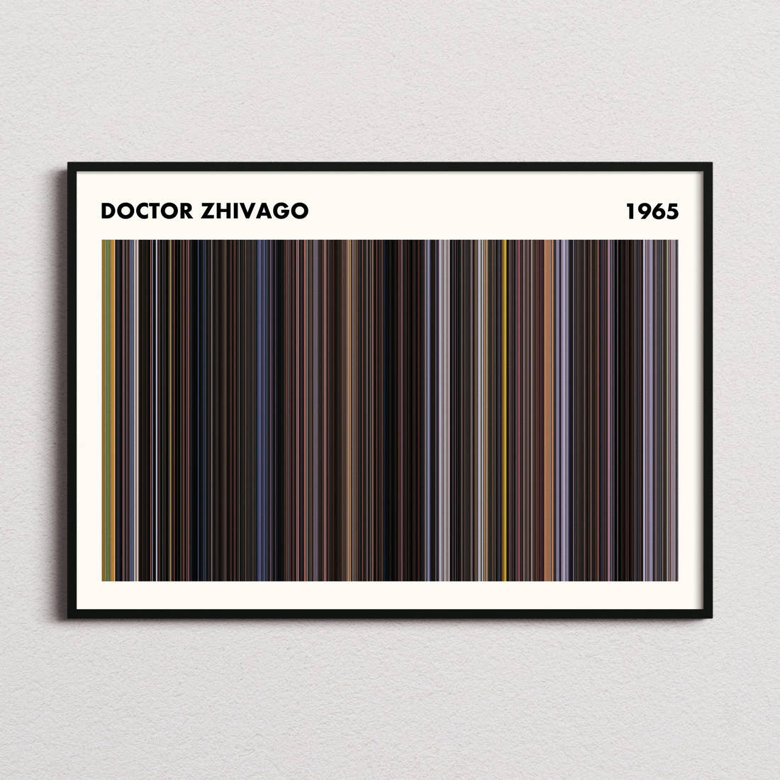Doctor Zhivago Movie Barcode Poster - Simplified