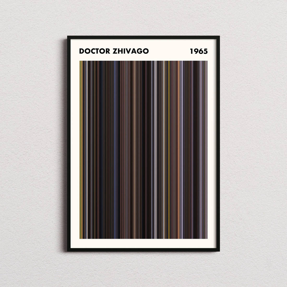 Doctor Zhivago Movie Barcode Poster - Simplified