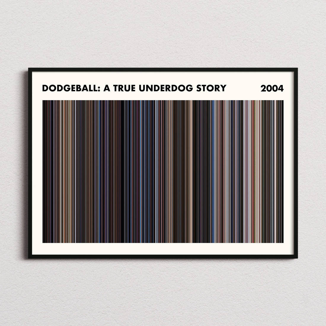Dodgeball: A True Underdog Story Movie Barcode Poster - Simplified