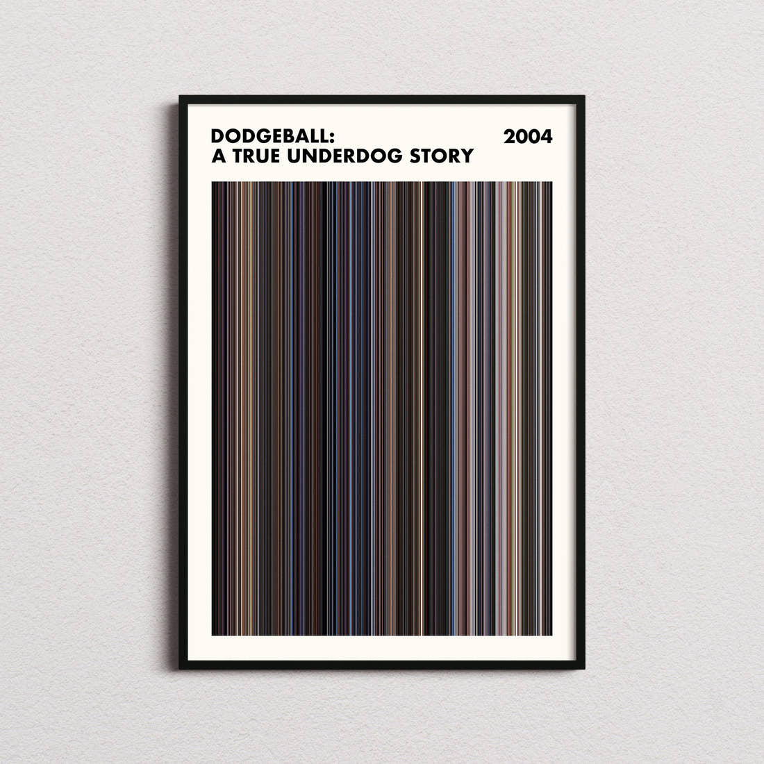 Dodgeball: A True Underdog Story Movie Barcode Poster - Simplified