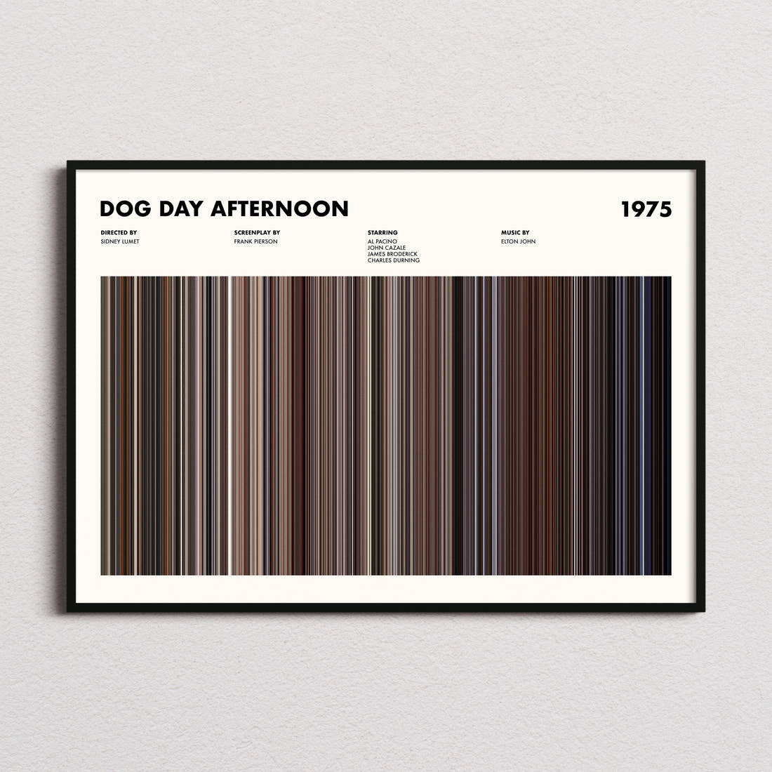 Dog Day Afternoon Movie Barcode Poster
