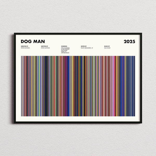 Dog Man Movie Barcode Poster