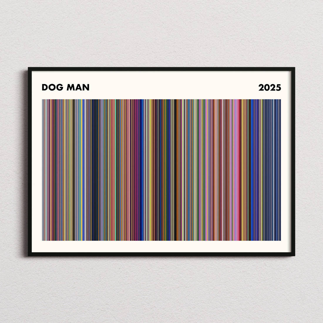 Dog Man Movie Barcode Poster - Simplified
