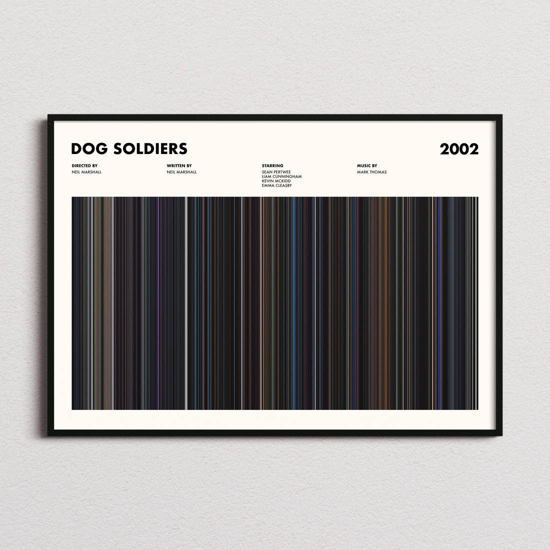 Dog Soldiers Movie Barcode Poster