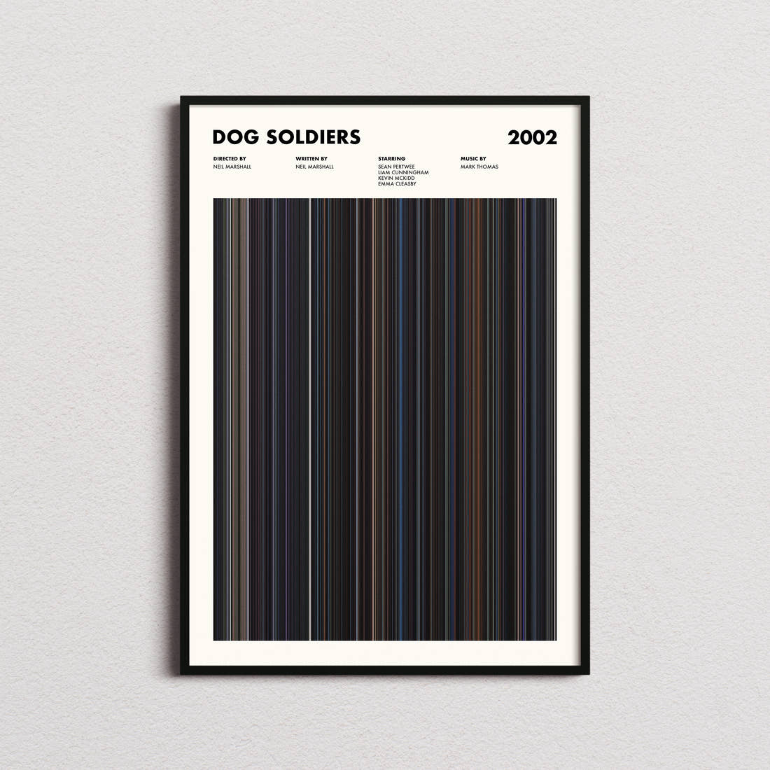 Dog Soldiers Movie Barcode Poster