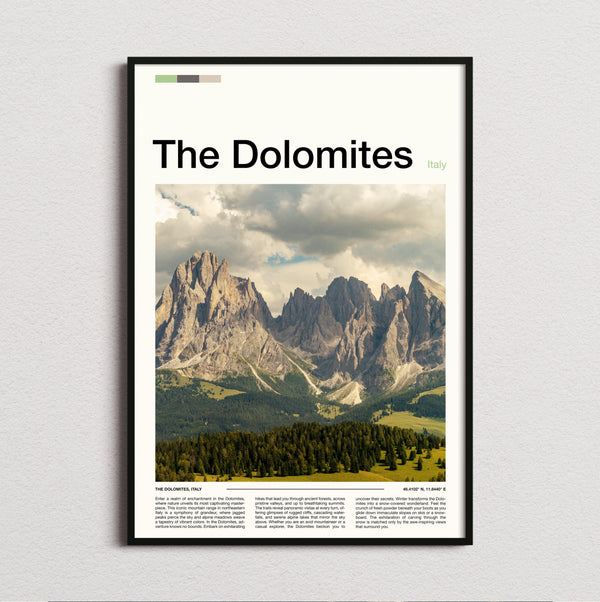 Dolomites - Jagged Peaks Over Forest - Travel Print