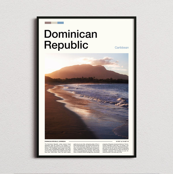 Dominican Republic - Sunset Over The Beach - Travel Print