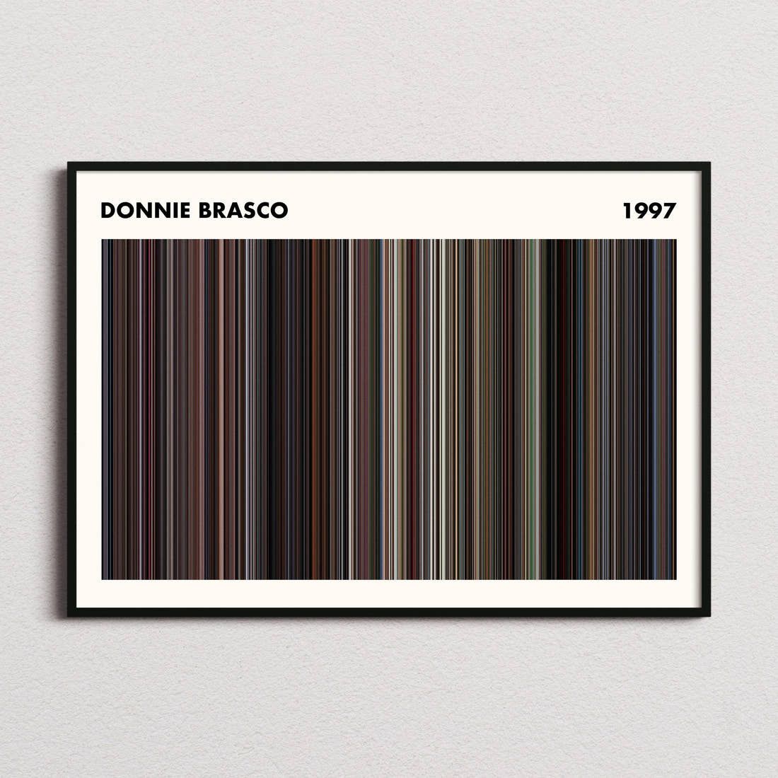 Donnie Brasco Movie Barcode Poster - Simplified